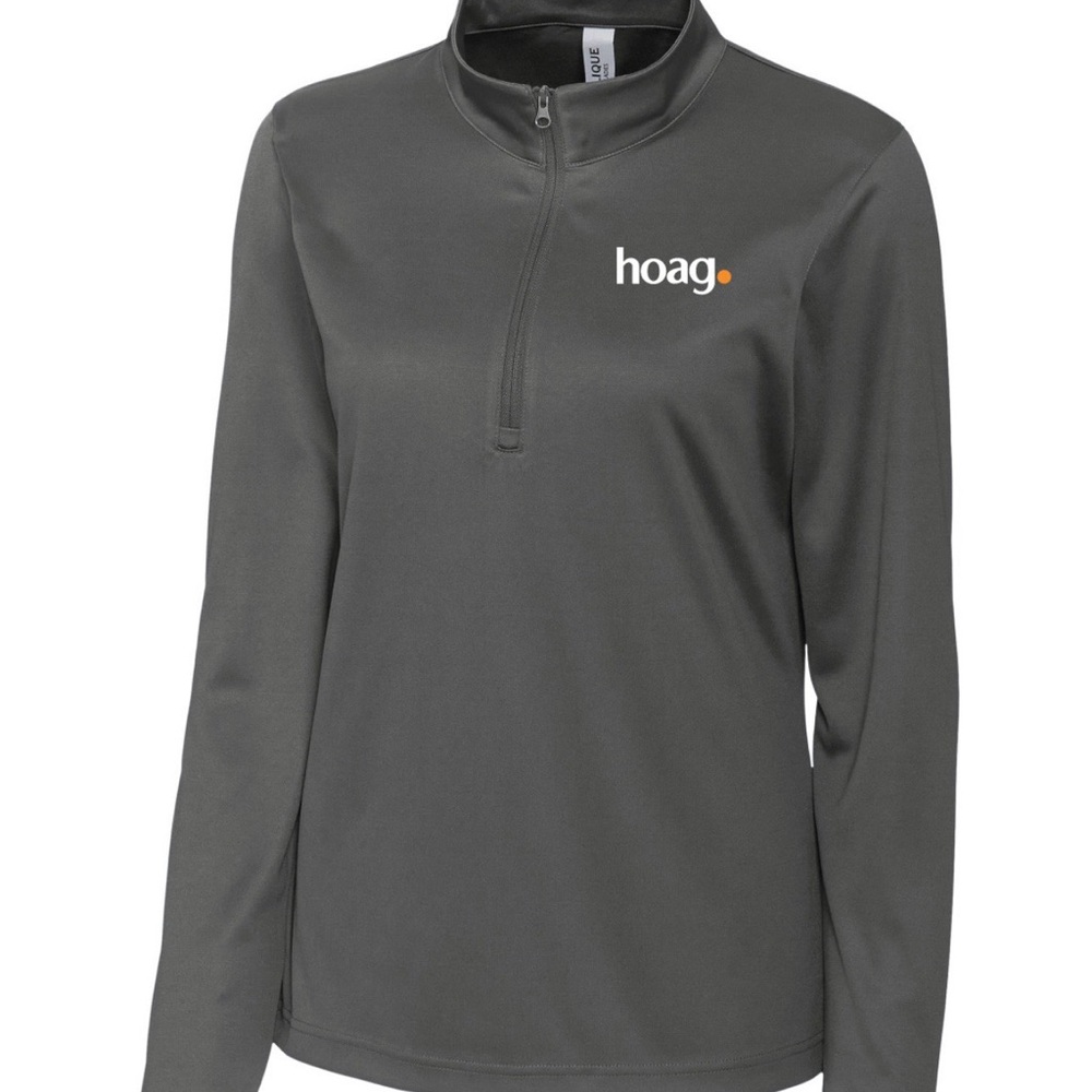 Women’s Hoag half zip black shirt Large